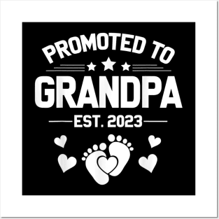 Mens 1st Time Grandpa EST 2023 New First Grandpa 2023 Fathers Day Posters and Art